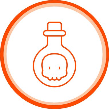 Web Kullanımı için Zehirli Simge, Basit Vektör İllüstrasyonu