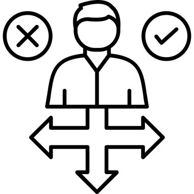 Karar. Web simgesi basit illüstrasyon