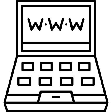 dizüstü bilgisayar web simgesi, basit vektör illüstrasyonu