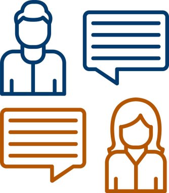 Konuşan Simge, Web Kullanımı için Basit Vektör İllüstrasyonu