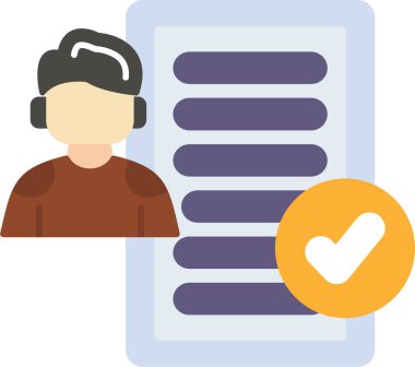 Müşteri anketi düz simgesi