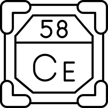 5-6 kimyasal simge, dış hat vektörü