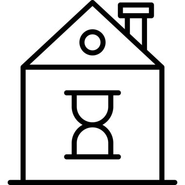 Ev. Web simgesi basit illüstrasyon