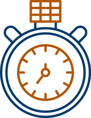 Stopwatch Simgesi, Web Kullanımı için Basit Vektör İllüstrasyonu