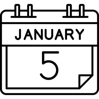 5 Ocak, takvim tek simgesi