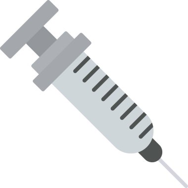 İğne şırınga tıbbi simgesi düz stil