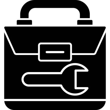 Evrak çantası ikonu. Beyaz arkaplanda web simgesi çizimi