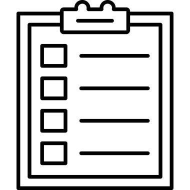 Web Kullanımı için Kontrol Listesi vektör simgesi, Basit Vektör İllüstrasyonu