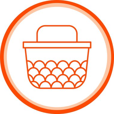 Gıda Sepeti Simgesi, Web Kullanımı için Basit Vektör İllüstrasyonu