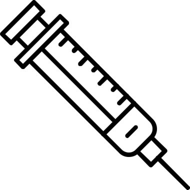 Aşı eşkenar dörtgen simgesi ana hat biçiminde