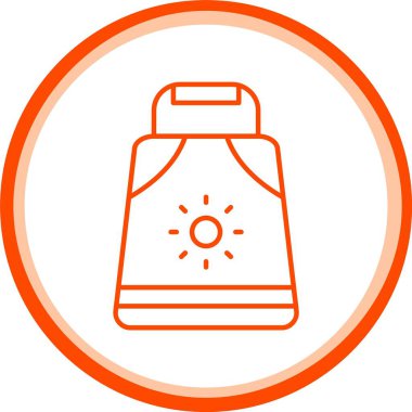 Güneş Kremi Simgesi, Web Kullanımı için Basit Vektör İllüstrasyonu