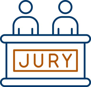 Web Kullanımı için Jüri Simgesi, Basit Vektör İllüstrasyonu