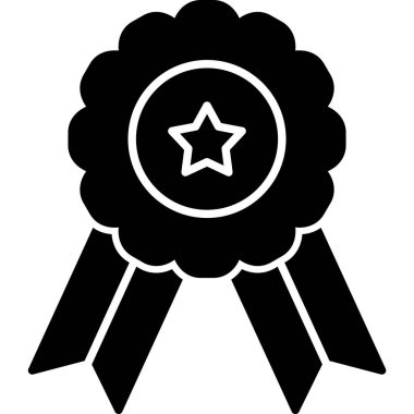 ödül madalya ikonu vektör illüstrasyonu