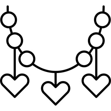 Kalp. Web simgesi vektör illüstrasyonu