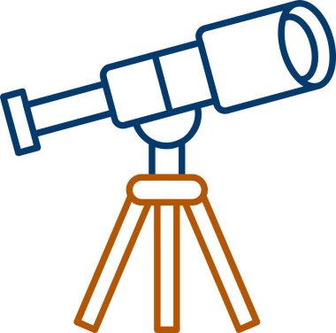 Web Kullanımı için Teleskop Simgesi, Basit Vektör İllüstrasyonu