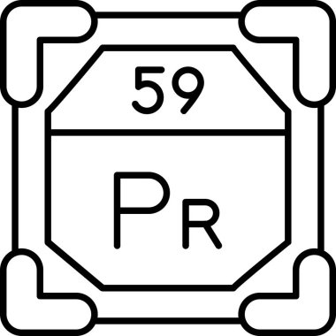 kimyasal element vektör simgesi