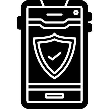 Güvenlik sistemi simgesi, vektör illüstrasyonu