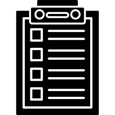 Web Kullanımı için Kontrol Listesi vektör simgesi, Basit Vektör İllüstrasyonu