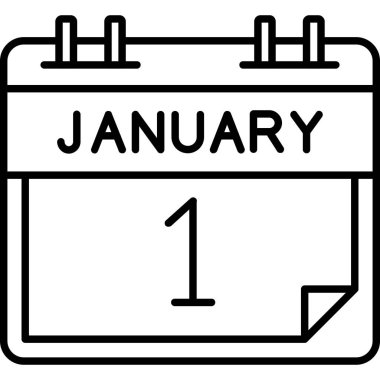 Bir günlük takvimde 1 Ocak tarihi