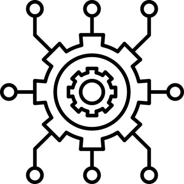 dişli simgesi, vektör illüstrasyonu