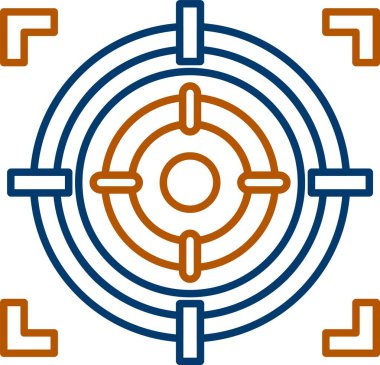 Web Kullanımı için Simge Odakla, Basit Vektör İllüstrasyonu