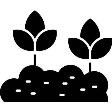 bitki ve bahçe ikonu vektör illüstrasyonu