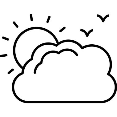 Bulut. Web simgesi basit tasarım