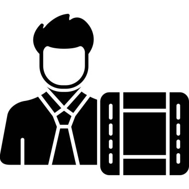 İş Yöneticisi simgesi vektör illüstrasyonu