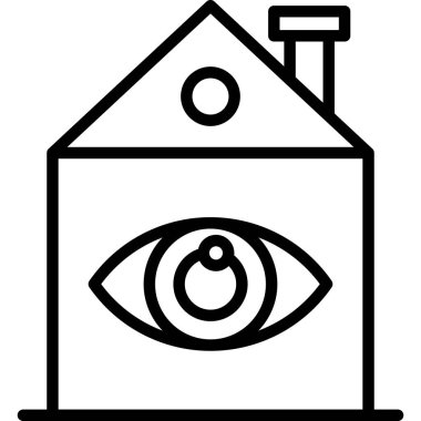 ev güvenliği ev simgesi taslak biçimi