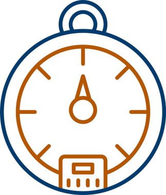 Web Kullanımı için Barometre Simgesi, Basit Vektör İllüstrasyonu