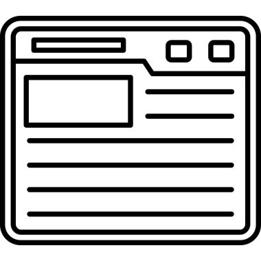 tarayıcı web simgesi, basit vektör tasarımı