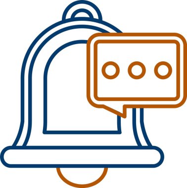 Web Kullanımı için Bildirim Simgesi, Basit Vektör İllüstrasyonu