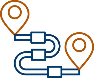 Yol Haritası Simgesi, Web Kullanımı için Basit Vektör İllüstrasyonu