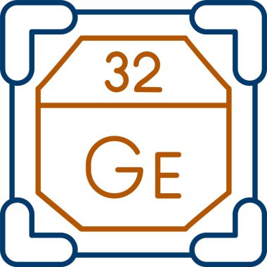 32 Germanium Simgesi, Web Kullanımı için Basit Vektör İllüstrasyonu