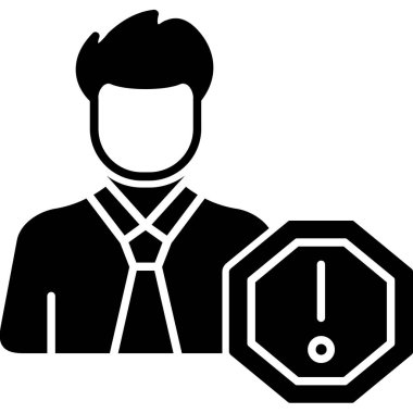 İş adamı simgesi vektör illüstrasyonu