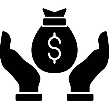 para çantası düz vektör simgesi