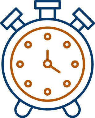 Web Kullanımı için Saat Simgesi, Basit Vektör İllüstrasyonu