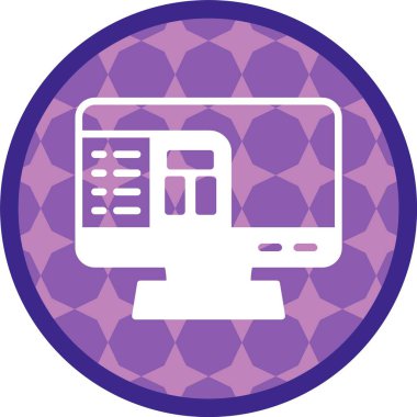 Web Kullanımı için Menü Çubuğu Simgesi, Basit Vektör İllüstrasyonu