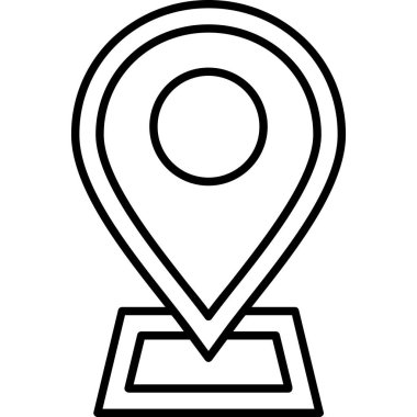 harita pin ikonu vektör illüstrasyonu