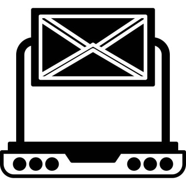 e-posta zarfı simgesi ana hat biçiminde