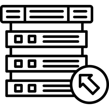 veritabanı. Web simgesi basit illüstrasyon