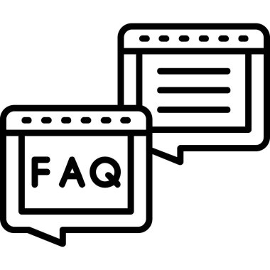 Faq. Web simgesi basit illüstrasyon
