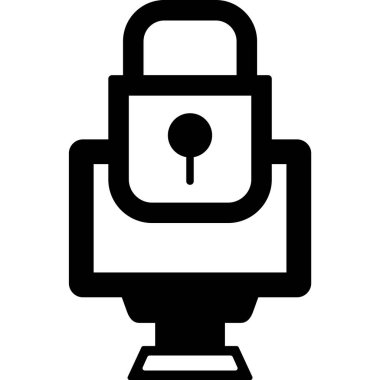 asma kilit vektör düz simge