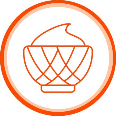 Krem Simgesi, Web Kullanımı için Basit Vektör İllüstrasyonu