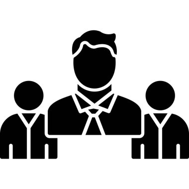 İş adamı simgesi, vektör illüstrasyonu