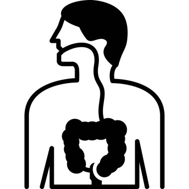 İnsan vücut organı simgesi taslak biçiminde