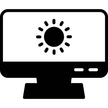 bilgisayar monitörü simgesini katı biçimde göster