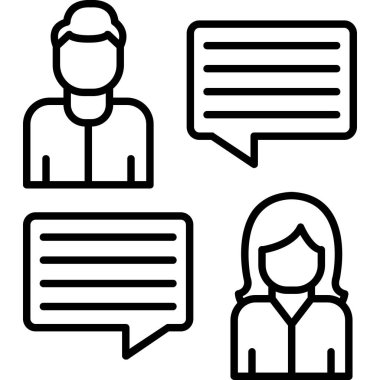 insanlar ve iletişim simgesi