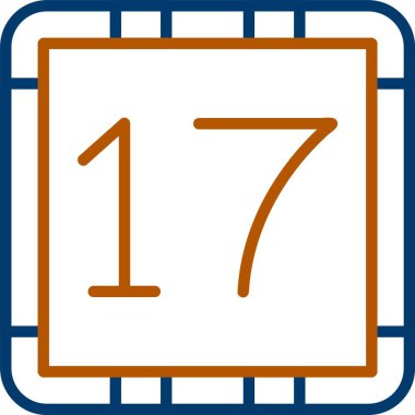 17 17. 17 Simge, Web Kullanımı için Basit Vektör İllüstrasyonu