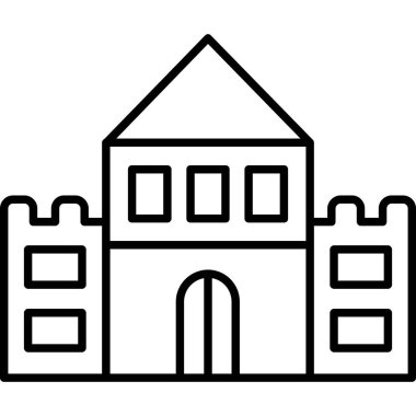 Mimari yapı şehir simgesi taslak biçiminde